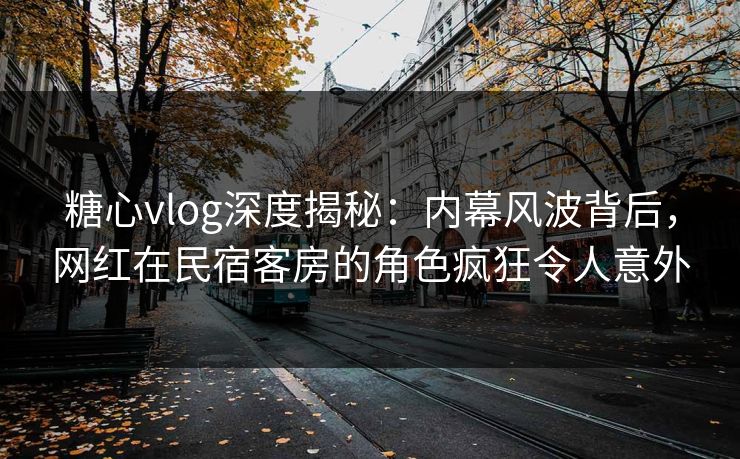 糖心vlog深度揭秘：内幕风波背后，网红在民宿客房的角色疯狂令人意外